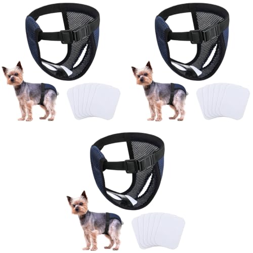 Qpets® Pet Use Breathable Reusable Female Dogs Diapers with 3 Absorption Cotton Pad Comfort Doggy for Puppy M Recommended Waist 13.7-16.9 3PCS Qpets® Pet Use Breathable Reusable Female Dogs Diapers with 3 Absorption Cotton Pad Comfort Doggy for Puppy M Recommended Waist 13.7-16.9 3PCS